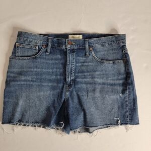 Madewell High Rise Denim Shorts Sz 32 Cut-Off Stretch